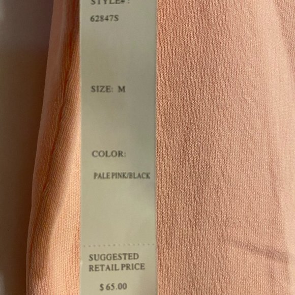 Sonia Pink/Black Sleeveless Sweater Top Size M NWT - Picture 4 of 5